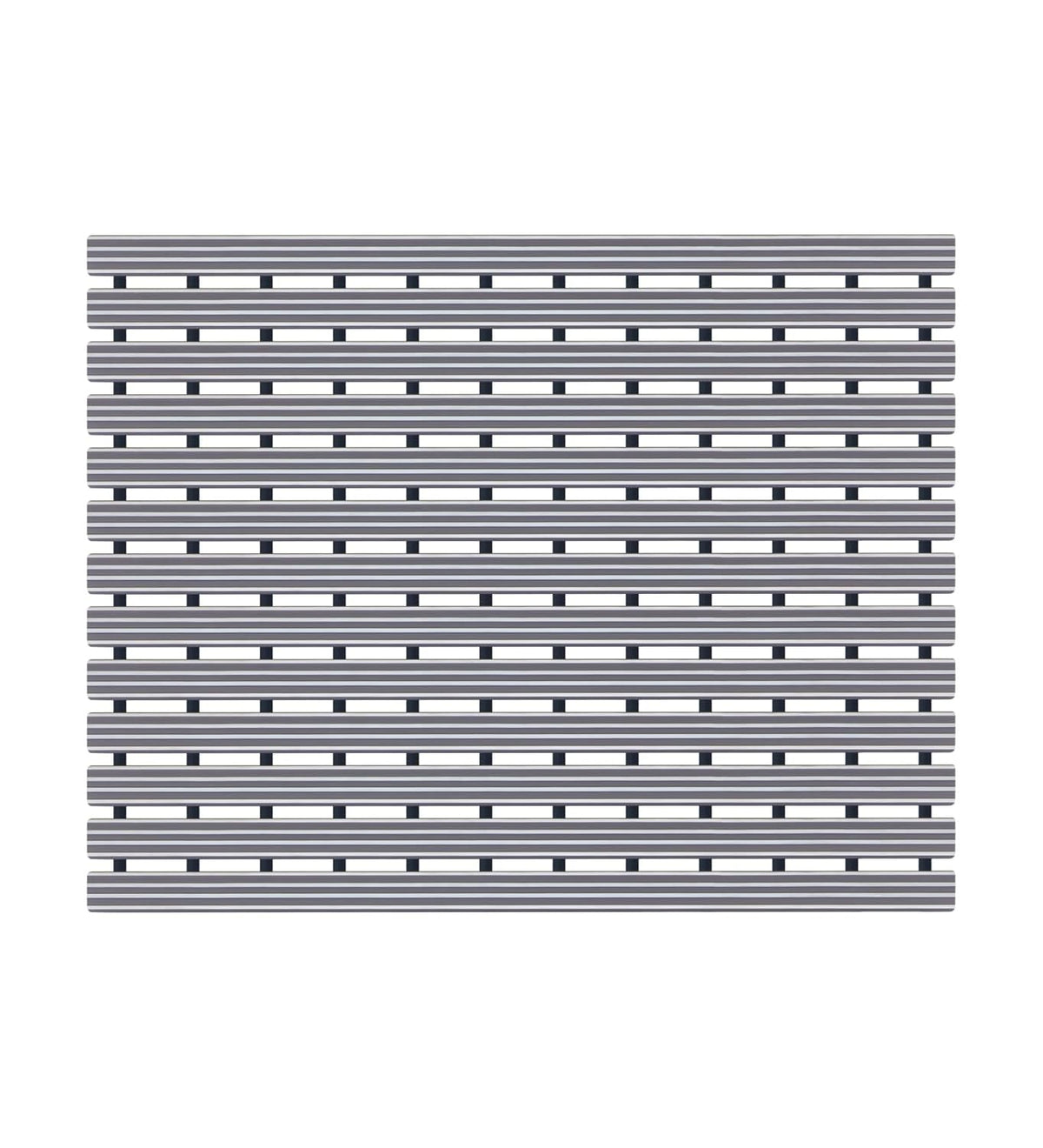 Freddy Premium Shower Anti Slip Mat for Bathroom Floor, Striped Anti Skid, Stand up mat for Bath, Kitchen, Anti Bacterial (1.5ft x 2ft) - Also Available in 5 Meter Roll (Taupe)