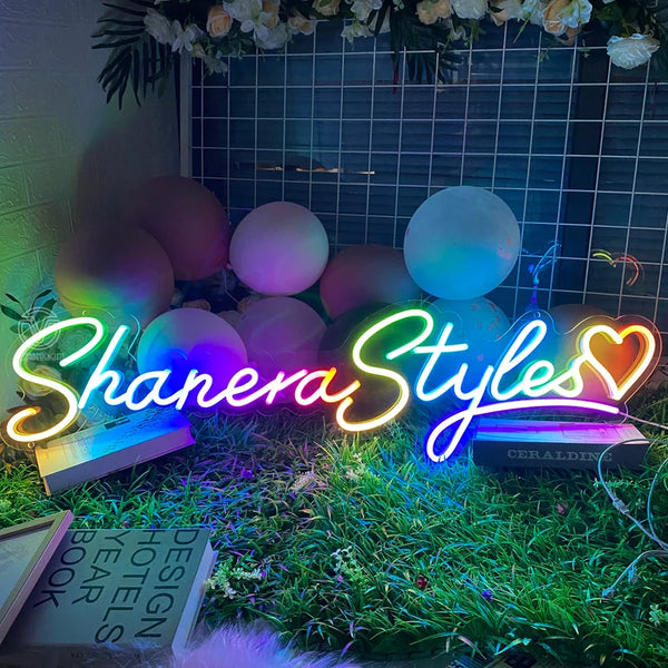 FabFlo Customized LED Neon Name Light | Unique Glow Signs for Events