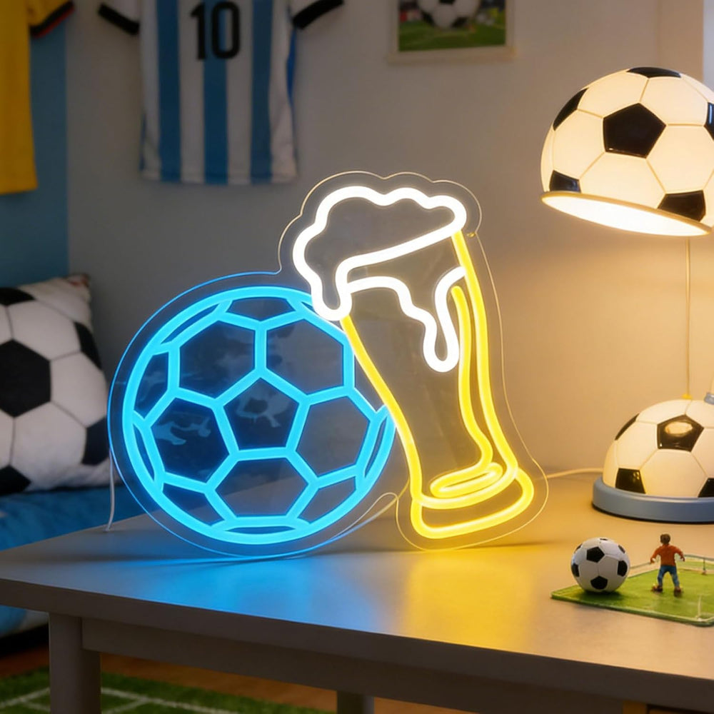 Football Fan LED Neon Sign – Man Cave & Sports Bar