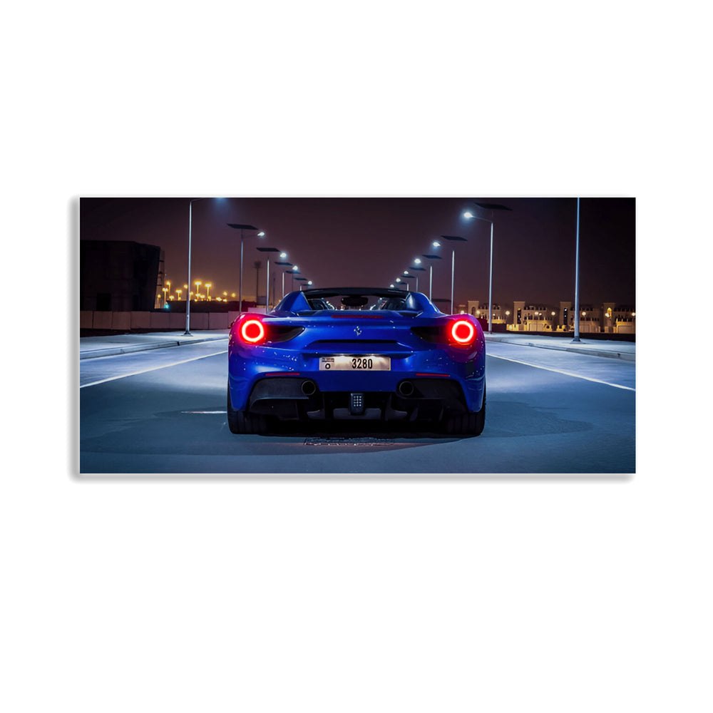 Fabsouk Neon Supercar Poster for Bedroom, Living Room, Gift Wall Decor (GTR-34)
