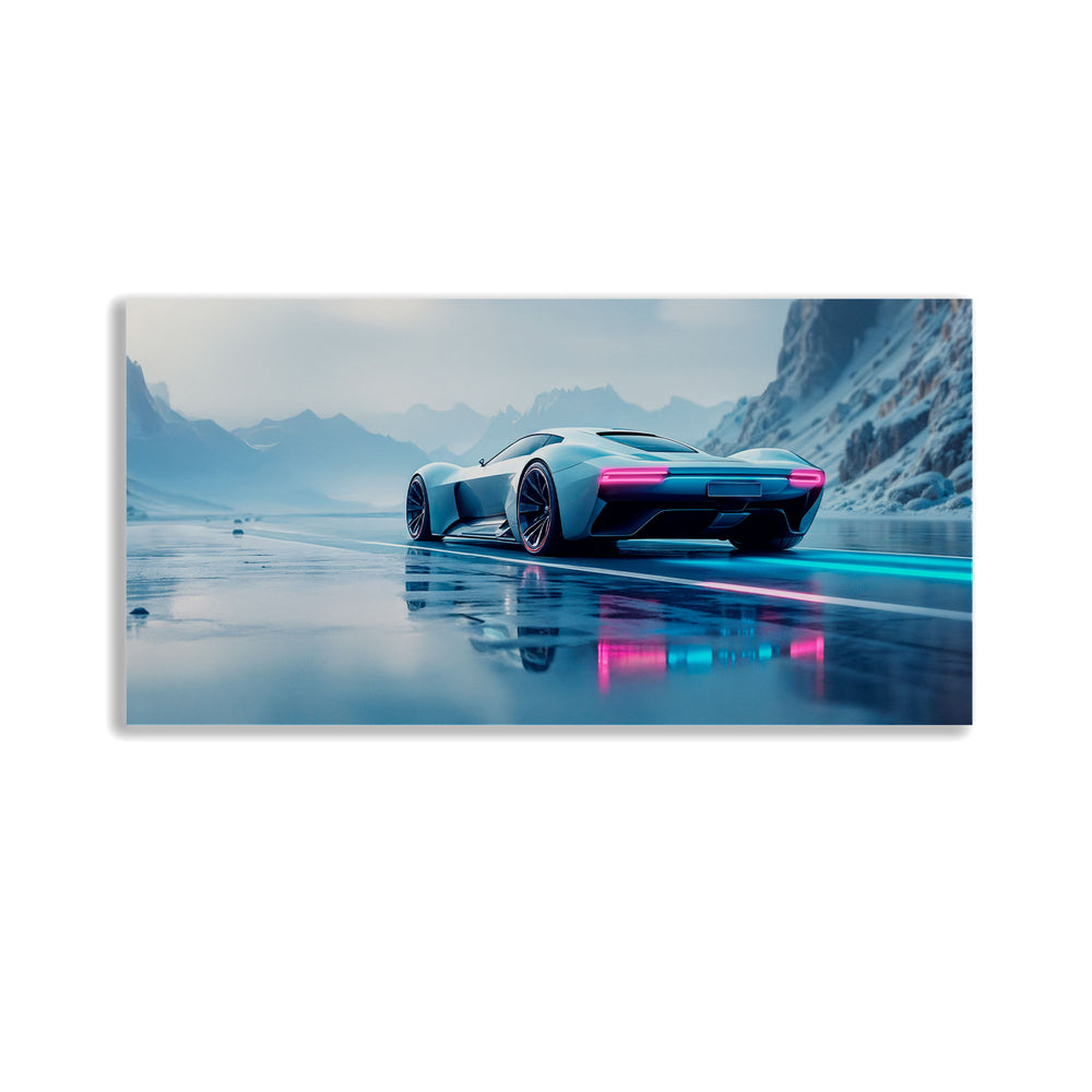 fabsouk Neon Supercar Poster for Bedroom, Living Room, Gift Wall Decor (GTR-40)