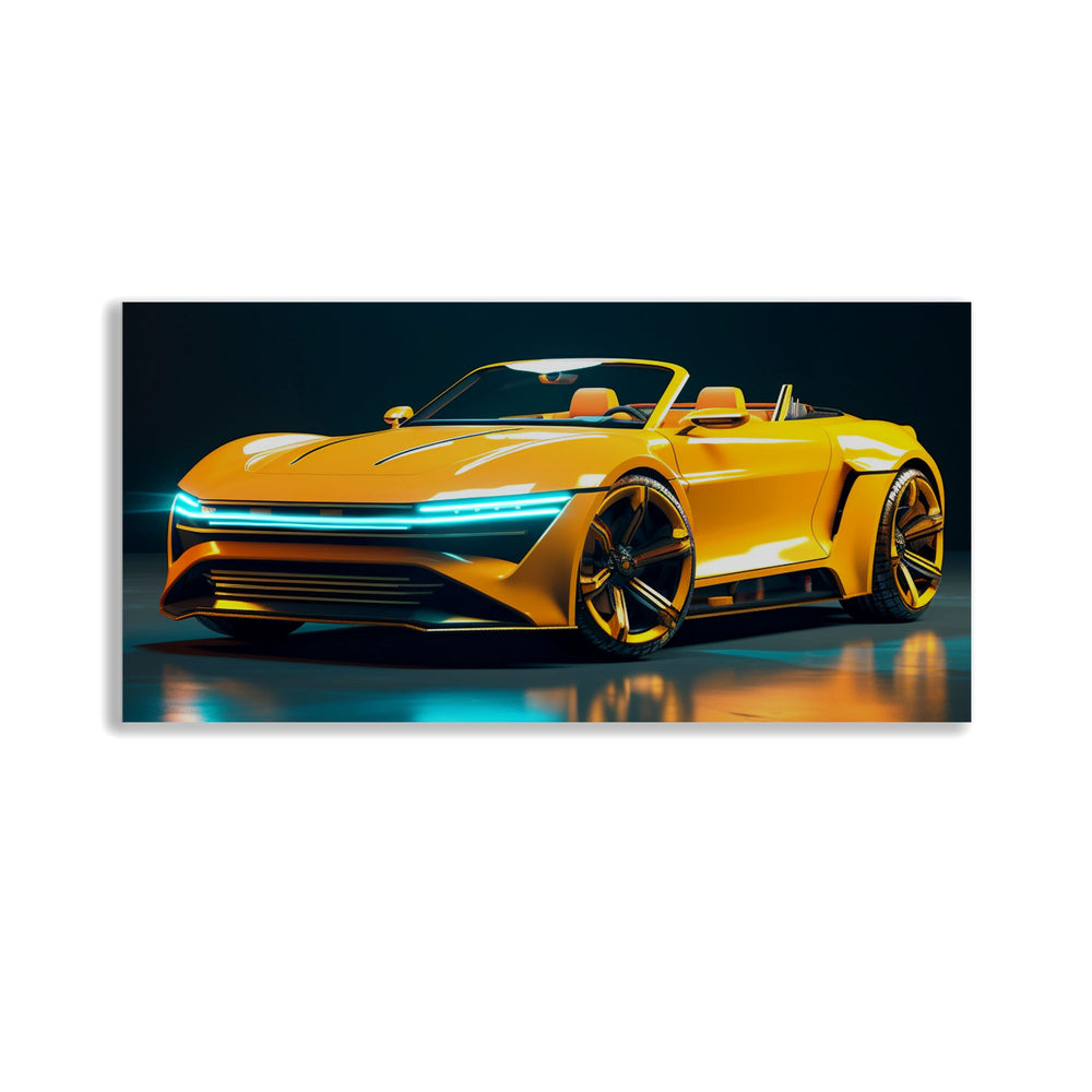 fabsouk Neon Supercar Poster for Bedroom, Living Room, Gift Wall Decor (GTR-45)