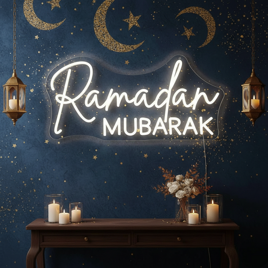 Ramadan Mubarak Neon Light | Eid Mubarak Neon Light | Custom Ramadan Neon Sign