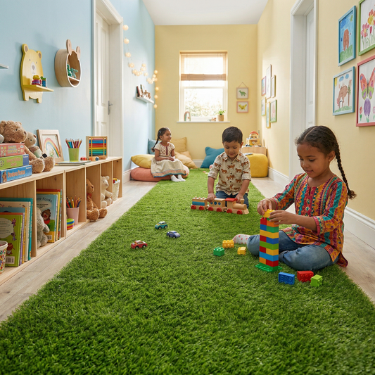 Synthetic Artificial Grass Turf | Fake Grass for Balcony & Garden | Astro Turf | Realistic Lawn Carpet - 3ft x 15ft