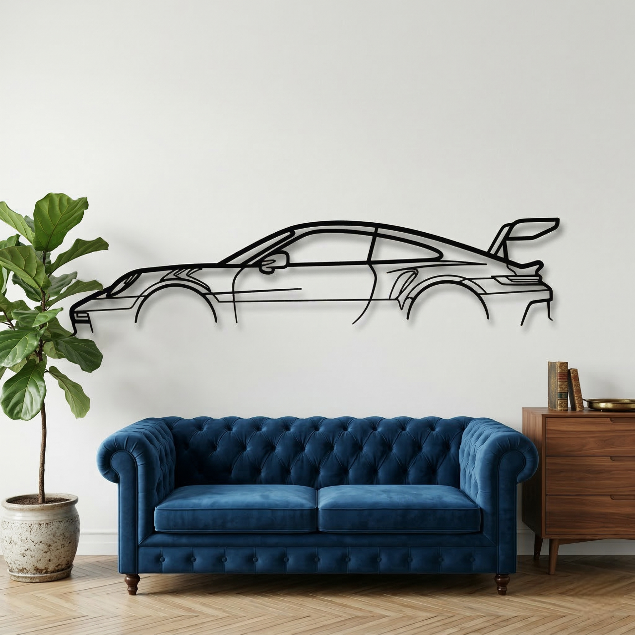 Porsche 911 GT3 Custom Acrylic Wall Art | Personalized Black Acrylic Prints