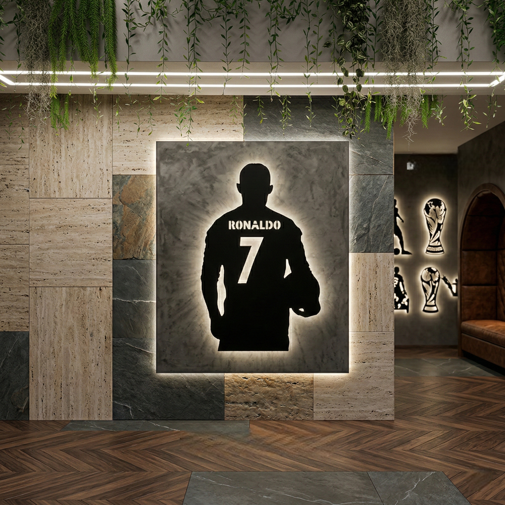 Ronaldo Backlit Canvas Wall Art with LED Lighting – Modern Illuminated Wall Décor