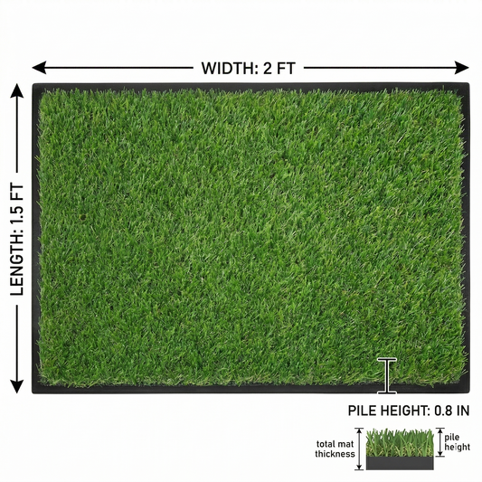Premium Artificial Grass for Door Mat | Synthetic Turf Grass | Fake Grass Carpet, Natural Look (1.5 x 2 Ft)