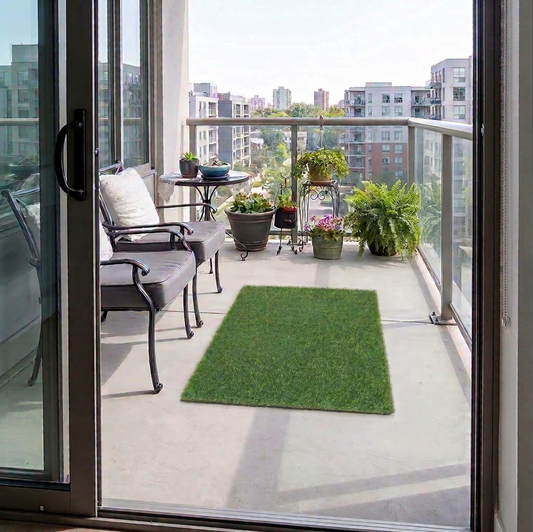 Artificial Turf Balcony Strip | Fake Lawn Grass | Synthetic Grass Matting for Balcony 40mm (2ft x 4ft)