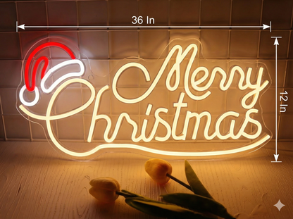 Merry Christmas Neon Signs | Buy Christmas Neon Light Online (36In x 12In)