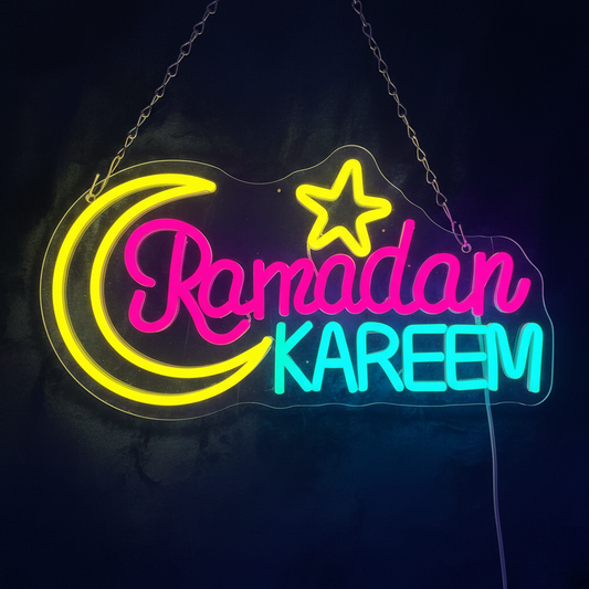 Ramadan Kareem Neon Sign | Eid Mubarak Neon Light | Custom Ramadan Neon Sign