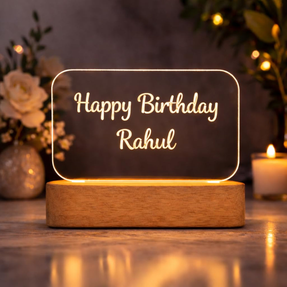 Eurotex Custom Happy Birthday Led Lamp for Couple And Gift