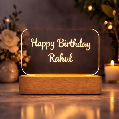 Eurotex Custom Happy Birthday Led Lamp for Couple And Gift