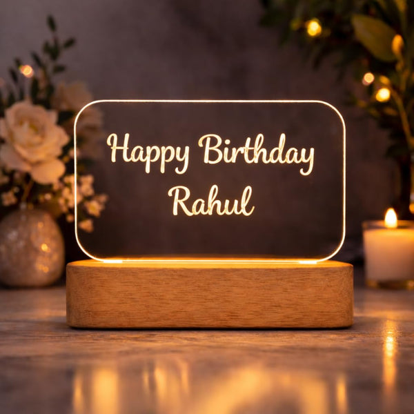 Eurotex Custom Happy Birthday Led Lamp for Couple And Gift