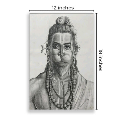 Eurotex Shree Hanuman Wall Posters, HD Posters for Rome, Pack of 4 (A3, 12 x 18 In) Eurotex