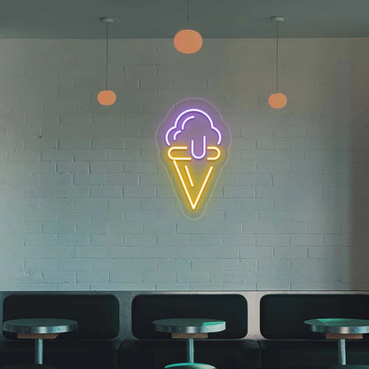 Ice Cream Neon Signs & Cafe LED Lighting | Coffee Shop Neon Sign (6In x 15In)