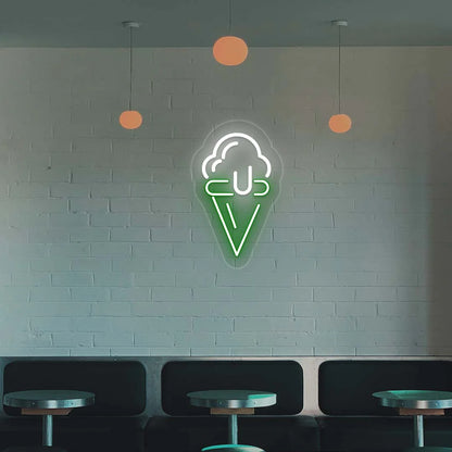 Ice Cream Neon Signs & Cafe LED Lighting | Coffee Shop Neon Sign (6In x 15In)