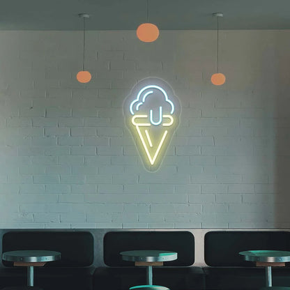 Ice Cream Neon Signs & Cafe LED Lighting | Coffee Shop Neon Sign (6In x 15In)