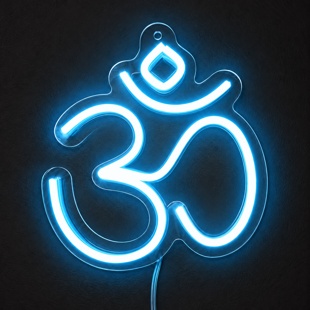 Om LED Neon Sign – Warm White ॐ Light for Home Mandir