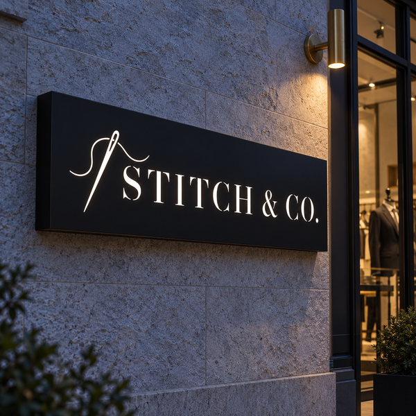 ACP Stencil-Cut LED Sign Board 6x2 ft