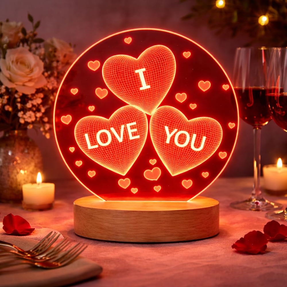 Eurotex Circle I Love You Custom Led Lamp for Couple And Gift