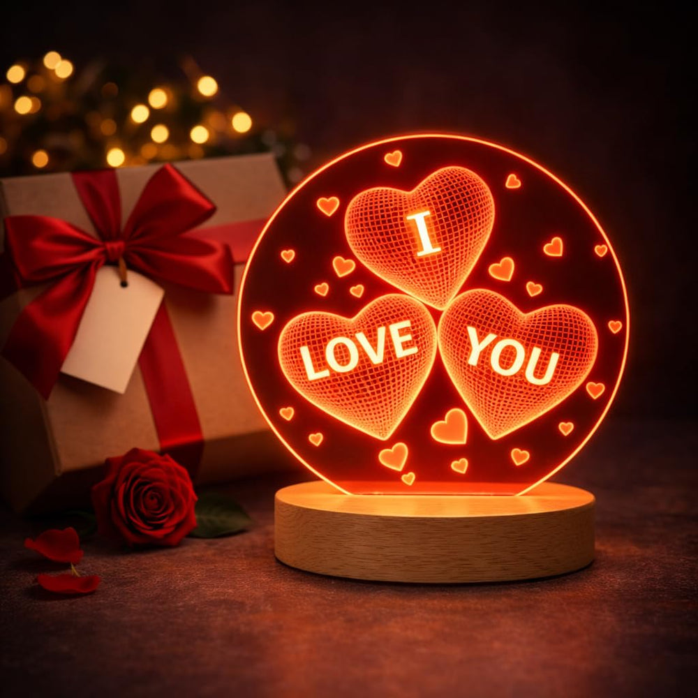 Eurotex Circle I Love You Custom Led Lamp for Couple And Gift