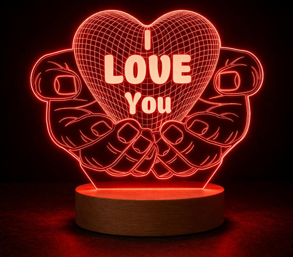 Eurotex I Love You Led Lamp for Couple And Gift