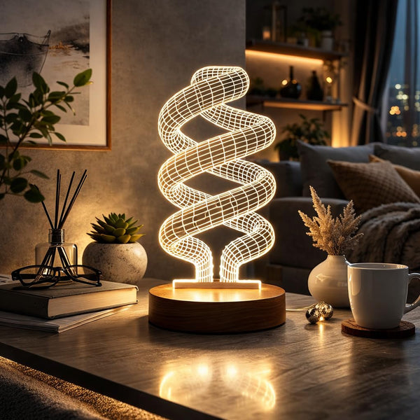 Eurotex Custom Infinite Bulb Led Lamp for Couple And Gift