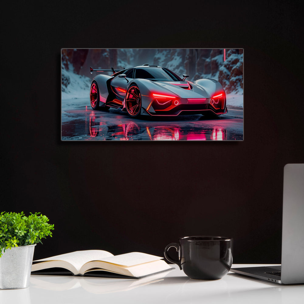 fabsouk Neon Supercar Poster for Bedroom, Living Room, Gift Wall Decor (JESKO)
