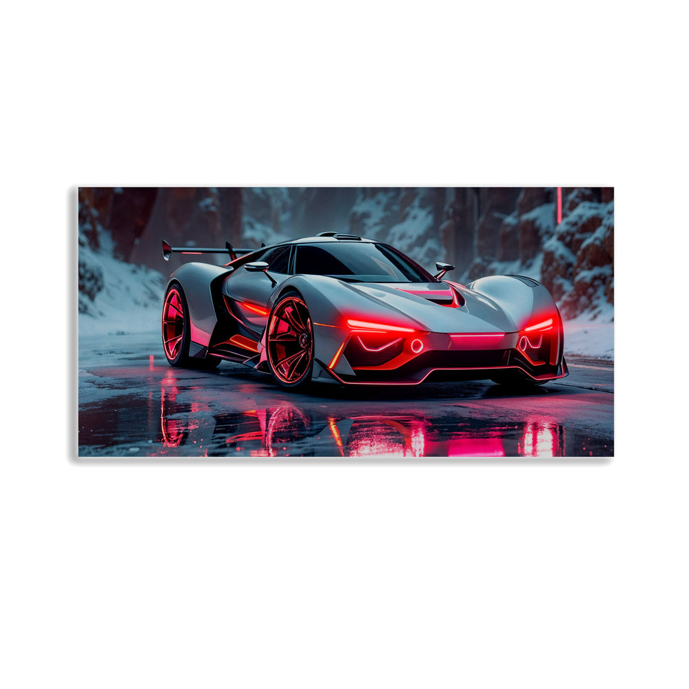fabsouk Neon Supercar Poster for Bedroom, Living Room, Gift Wall Decor (JESKO)