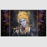 Eurotex Beautiful Krishna with flute Big Size Wall Painting for Living Room, Bedroom, Home, Office, Hotels (Krishna -16)