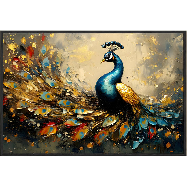 Eurotex Abstract Peacock, Canvas Printed, Wall Art & Paintings