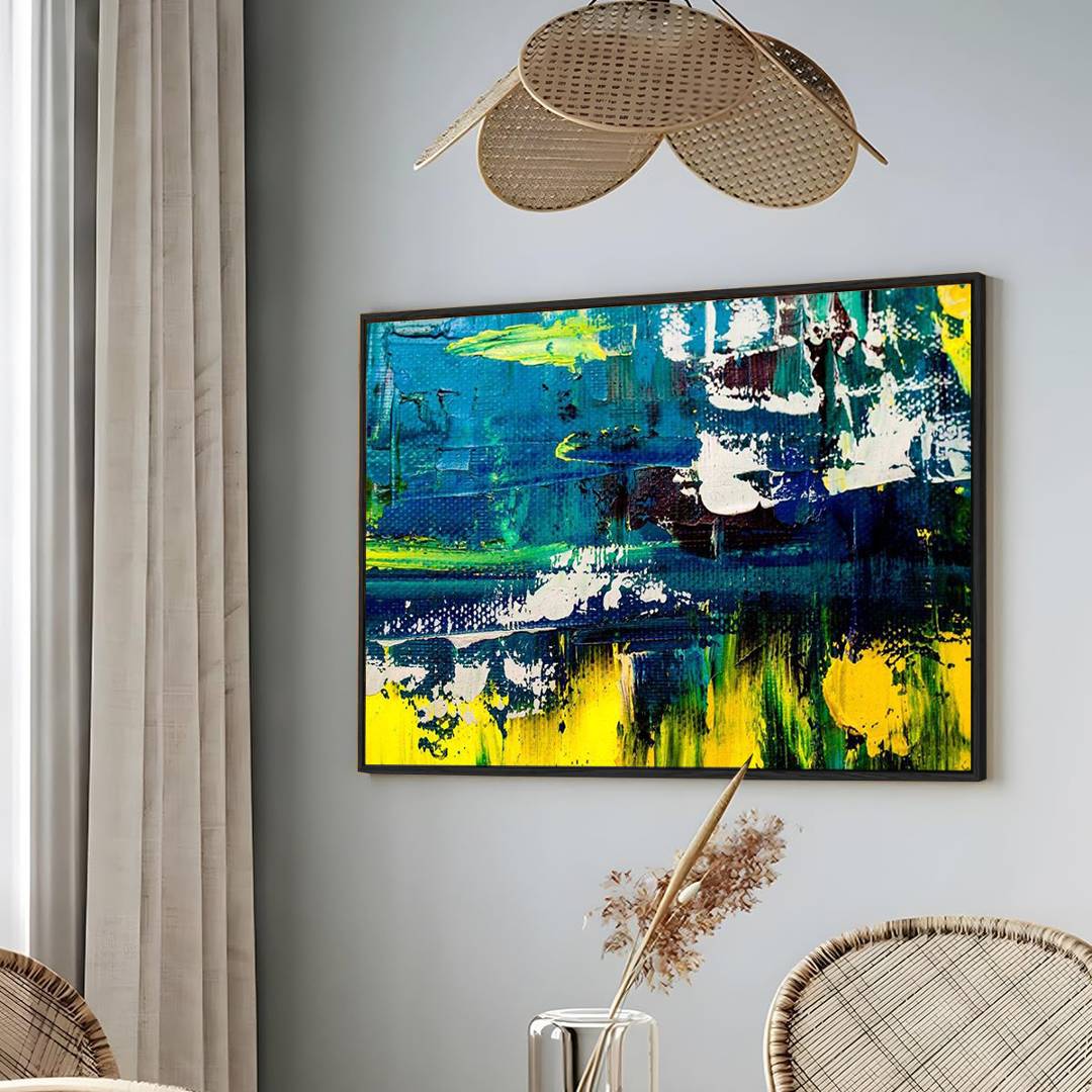 Eurotex Fragment Abstract, Framed Canvas Wall Paintings for living room, (24x36 In) Eurotex