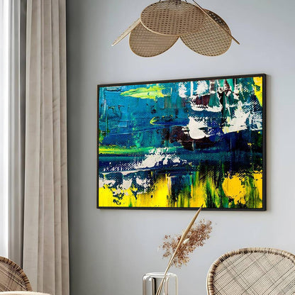 Eurotex Fragment Abstract, Framed Canvas Wall Paintings for living room, (24x36 In) Eurotex