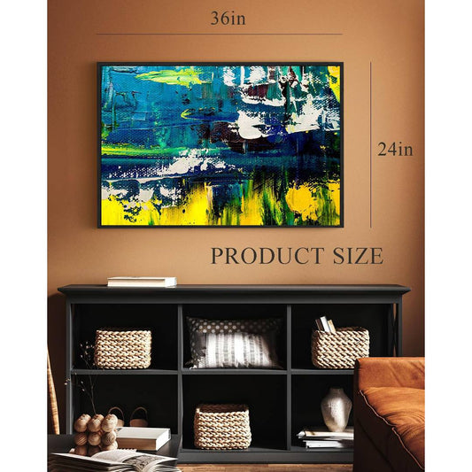 Eurotex Fragment Abstract, Framed Canvas Wall Paintings for living room, (24x36 In) Eurotex