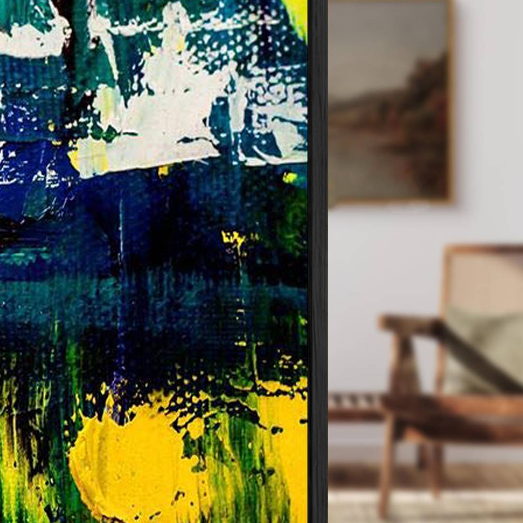Eurotex Fragment Abstract, Framed Canvas Wall Paintings for living room, (24x36 In) Eurotex
