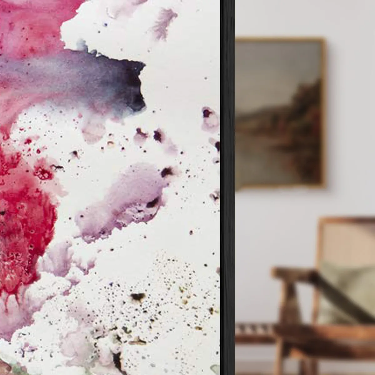Eurotex Abstract watercolor, Framed Canvas Paintings (24x36 In) Eurotex