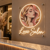 Neon + UV Printed Logo Sign – Full Colour 24 Inch