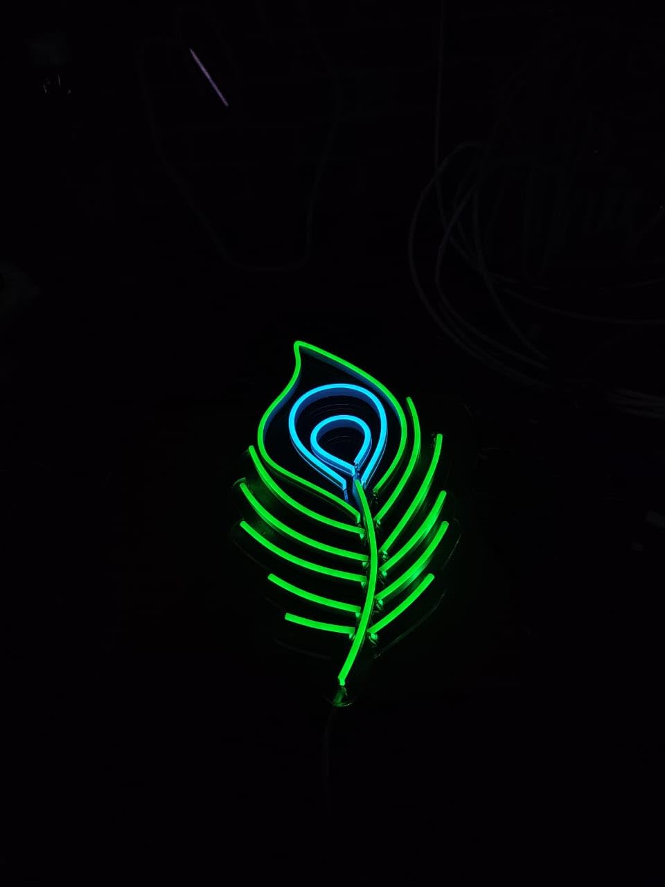 Neon Sign Board for Bedroom, Living Room, Gaming Room Decor, Gift for Birthday and Anniversary (Peacock Feather)