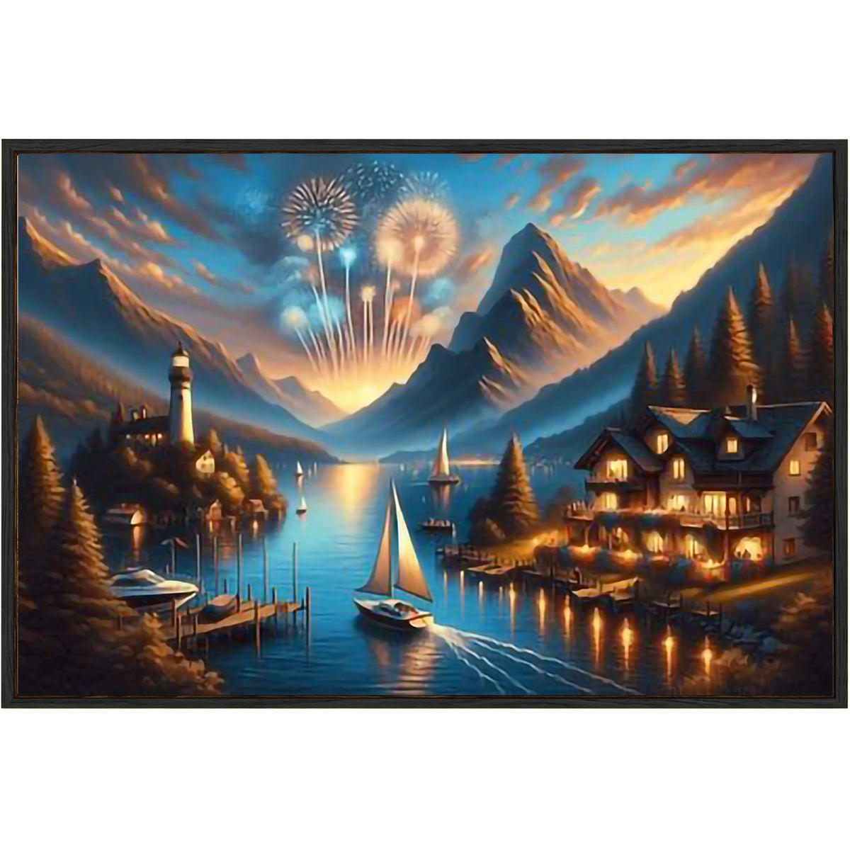 Eurotex Mountain Design 2, Canvas Printed, Wall Art & Paintings