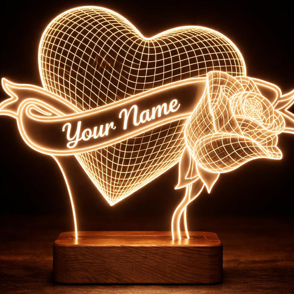 Eurotex Custom Love Gift Led Lamp for Couple And Gift
