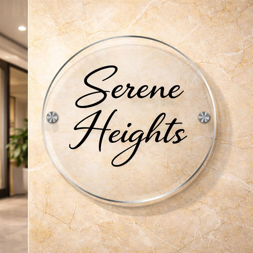 Eurotex Custom Name Plate for Shop, Parlour & Salon (Clear Acrylic)
