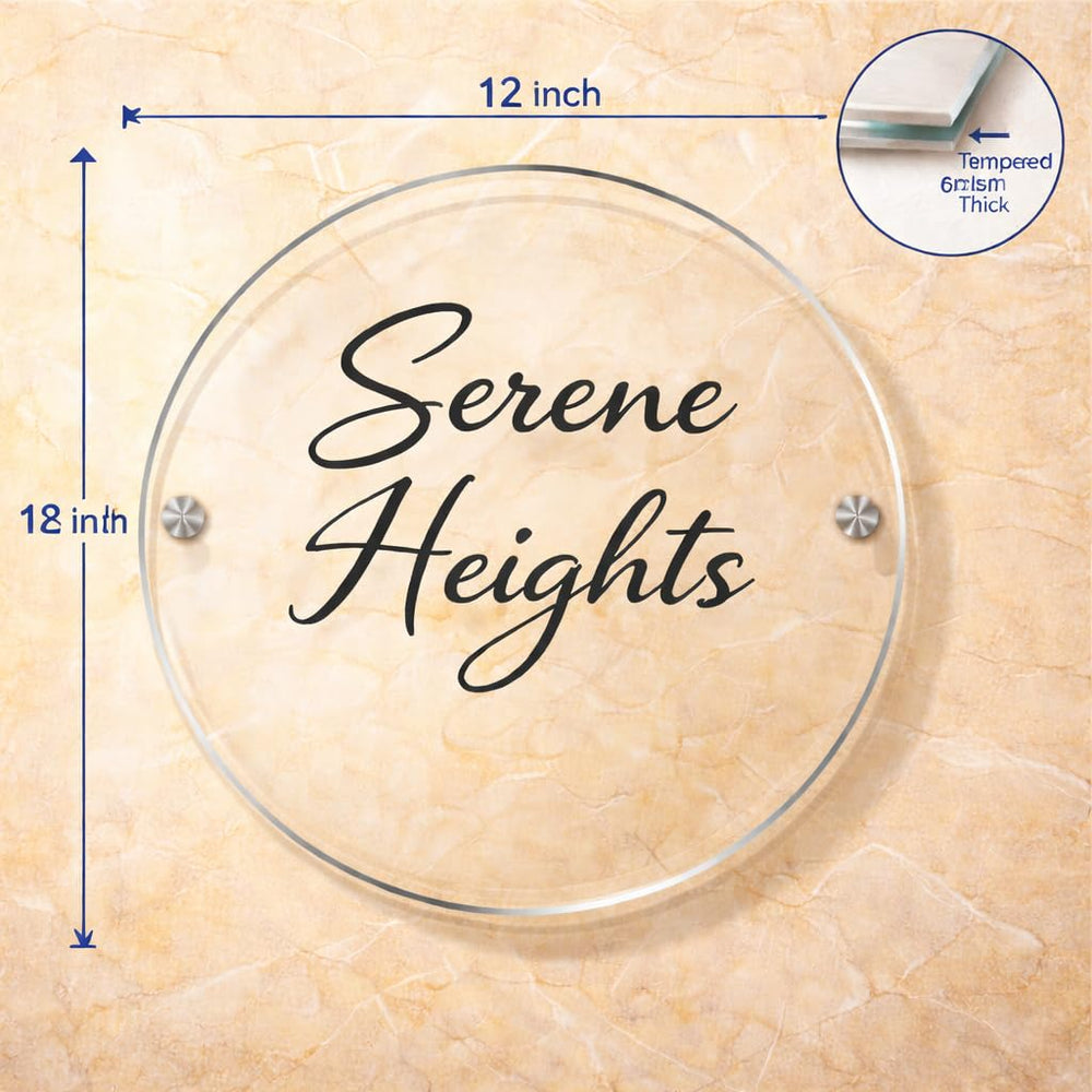 Eurotex Custom Name Plate for Shop, Parlour & Salon (Clear Acrylic)