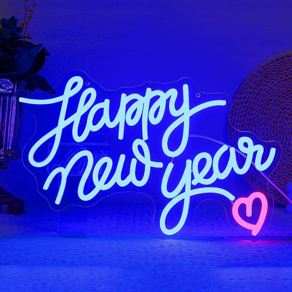 Happy New Year LED Custom Neon Board | Personalized Glow Signs & Neon Lighting