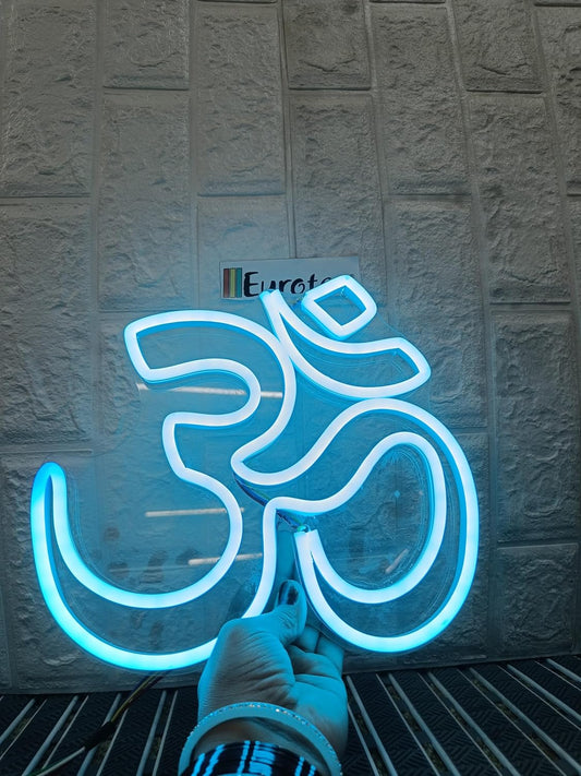 Neon Sign Board for Bedroom, Living Room, Gaming Room Decor, Gift for Birthday and Anniversary (Om)
