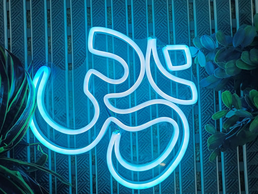 Neon Sign Board for Bedroom, Living Room, Gaming Room Decor, Gift for Birthday and Anniversary (Om)