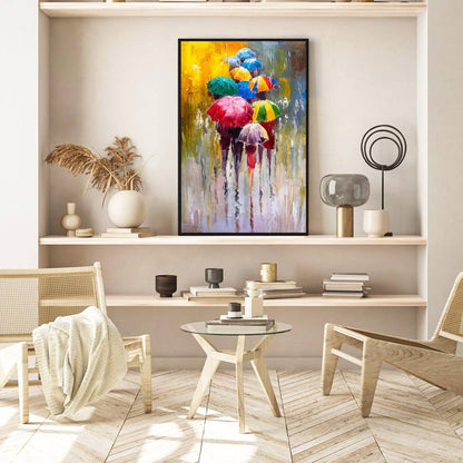 Eurotex Abstract Rainy Day, Wall Decor for Living Room (36x24 In) Eurotex
