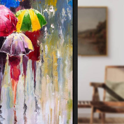 Eurotex Abstract Rainy Day, Wall Decor for Living Room (36x24 In) Eurotex