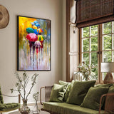 Eurotex Abstract Rainy Day, Wall Decor for Living Room (36x24 In) Eurotex