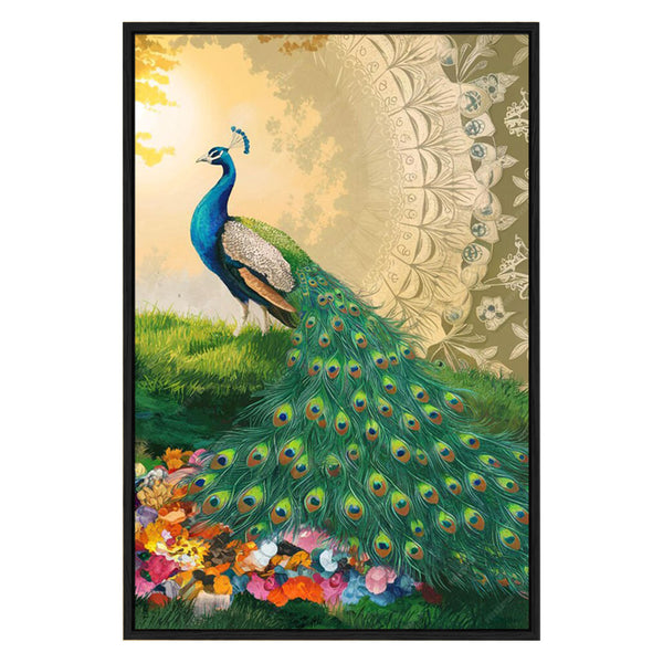 Eurotex Peacock Design 2, Canvas Printed, Wall Art & Paintings