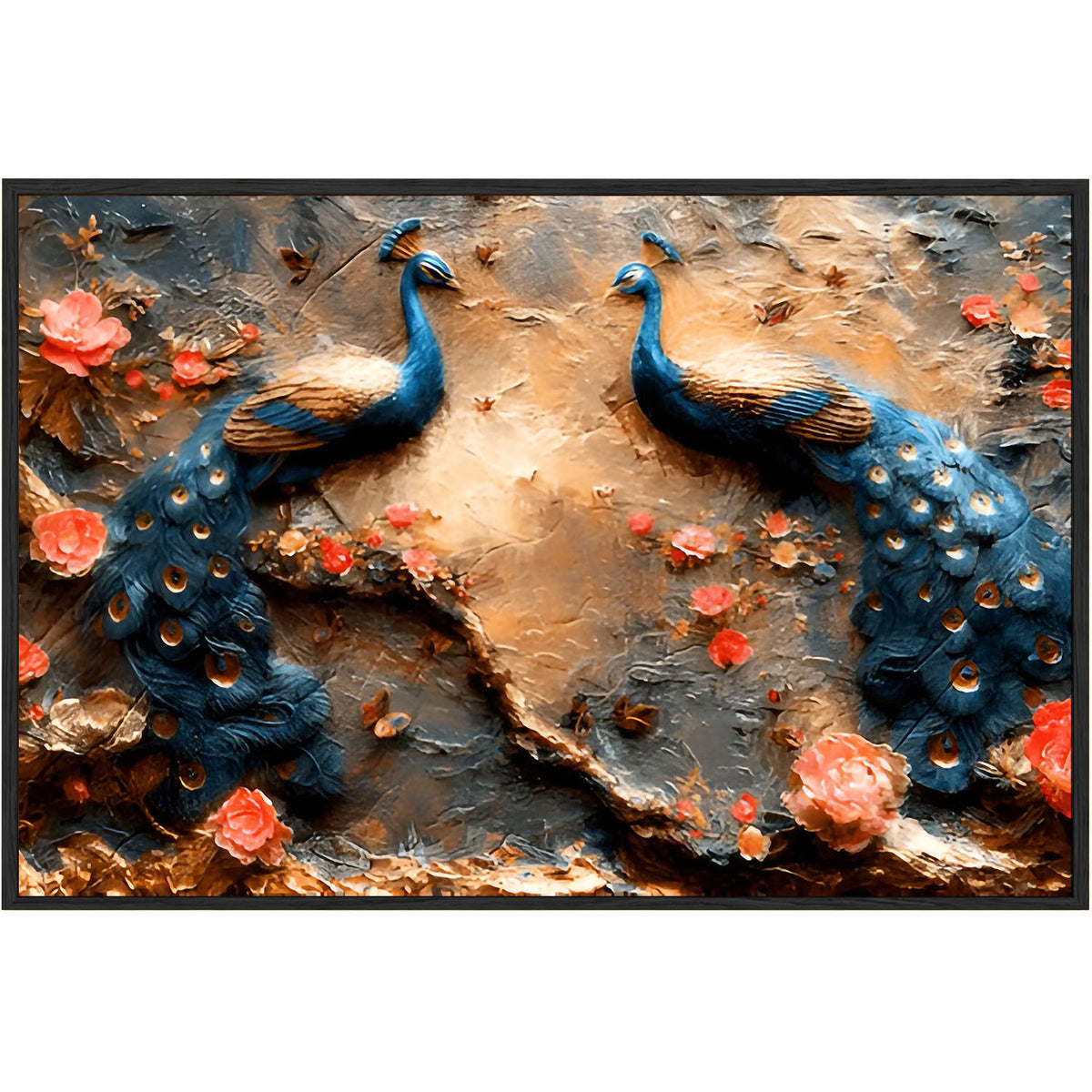 Eurotex Peacock Design 3, Canvas Printed, Wall Art & Paintings